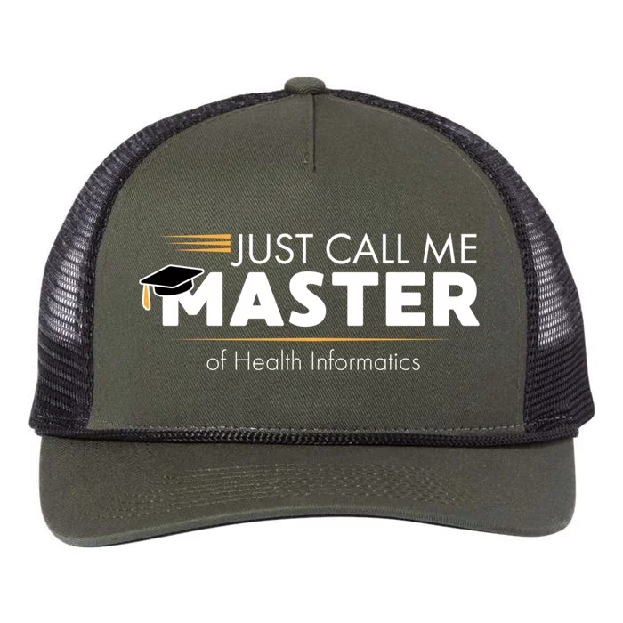 Funny Master of Health Informatics Gift Sweatshirt Retro Rope Trucker Hat Cap