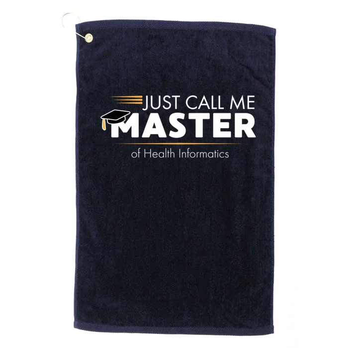 Funny Master of Health Informatics Gift Sweatshirt Platinum Collection Golf Towel