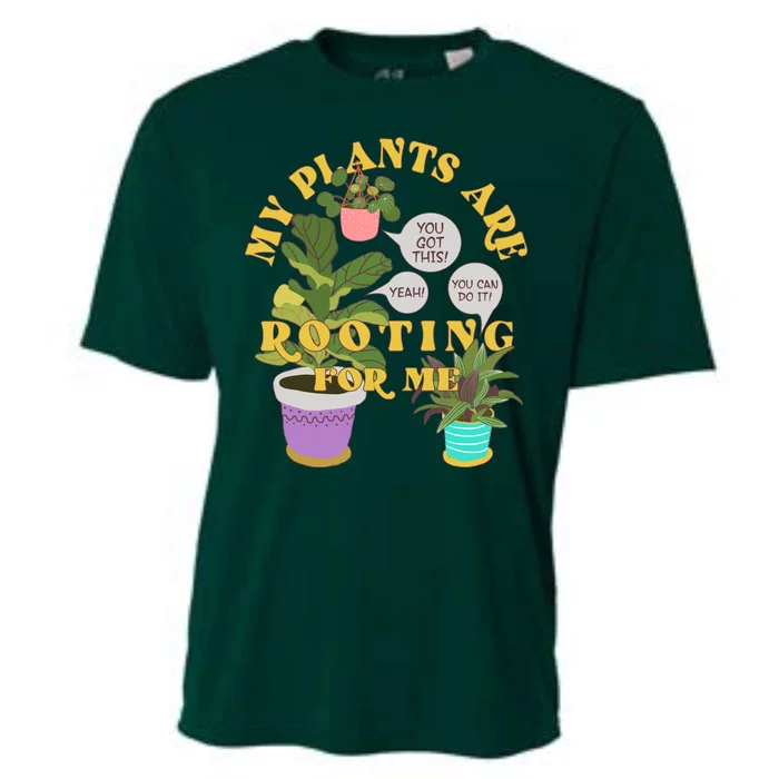 Funny My Plants Are Rooting For Me Cooling Performance Crew T-Shirt