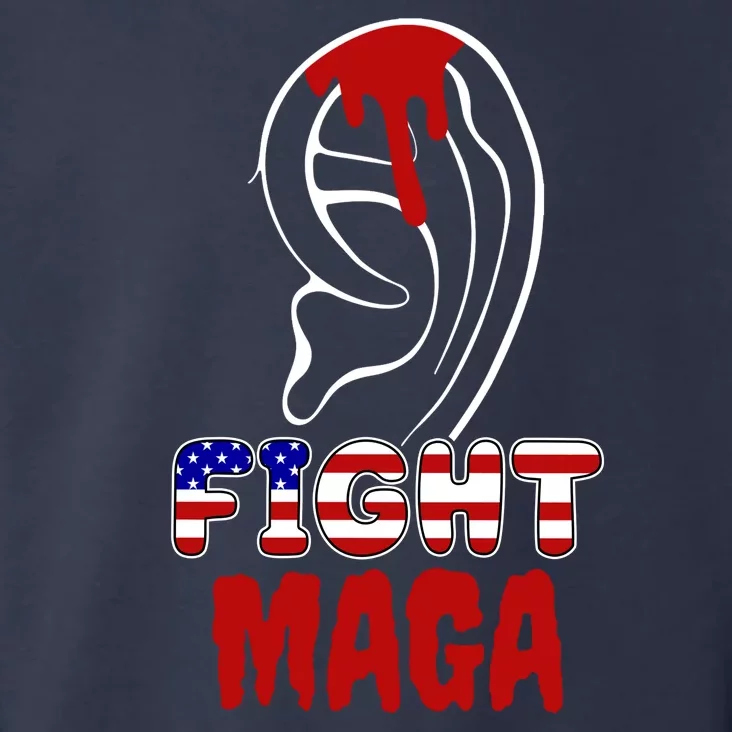 Fight Maga Pro Donald Trump Bleeding Ear Toddler Hoodie