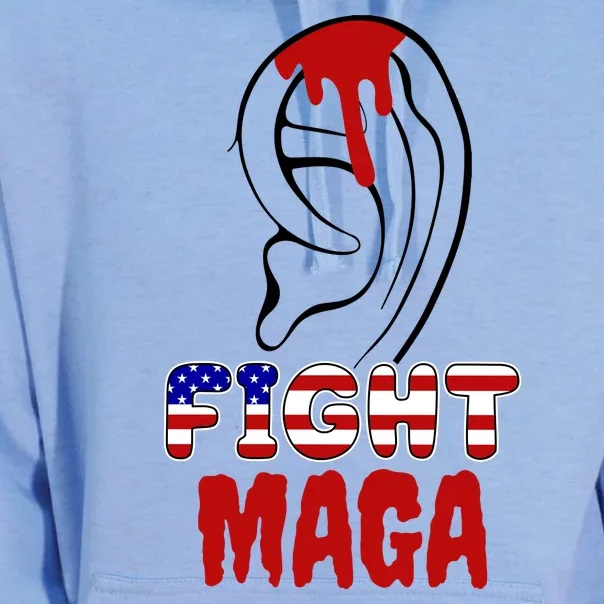 Fight Maga Pro Donald Trump Bleeding Ear Unisex Surf Hoodie