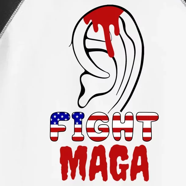 Fight Maga Pro Donald Trump Bleeding Ear Toddler Fine Jersey T-Shirt