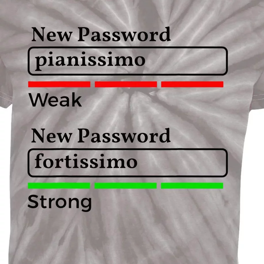 Funny Musician Password Classical Music Theory Class Jokes Kids Tie-Dye T-Shirt