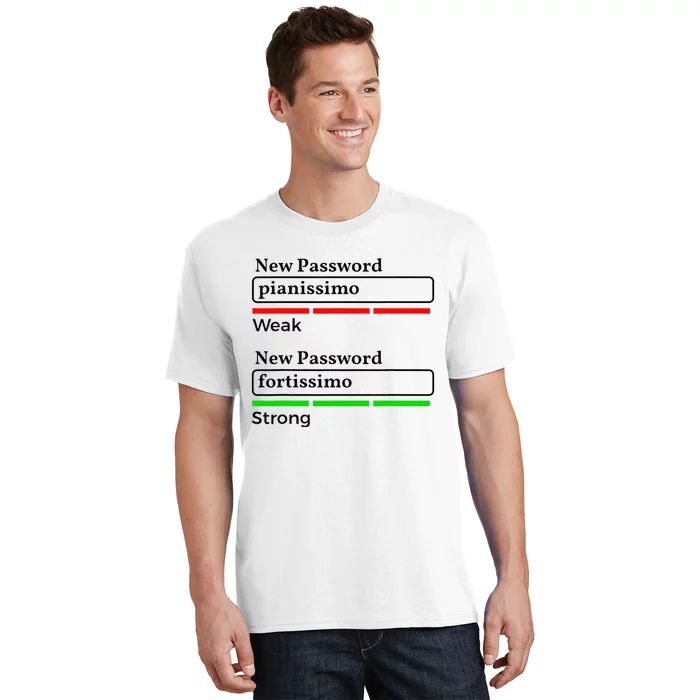 Funny Musician Password Classical Music Theory Class Jokes T-Shirt