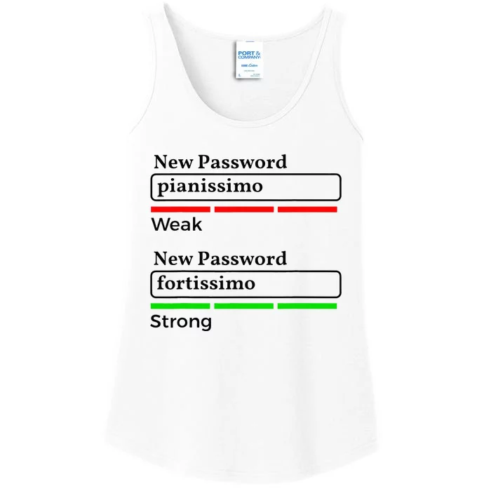 Funny Musician Password Classical Music Theory Class Jokes Ladies Essential Tank