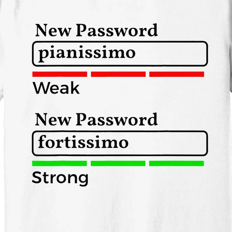 Funny Musician Password Classical Music Theory Class Jokes Premium T-Shirt