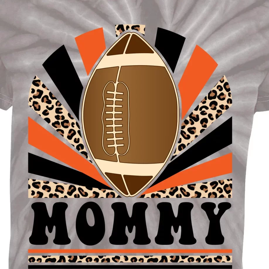 Football Mommy Proud Mommy Of A Football Game Day Vibes Gift Kids Tie-Dye T-Shirt