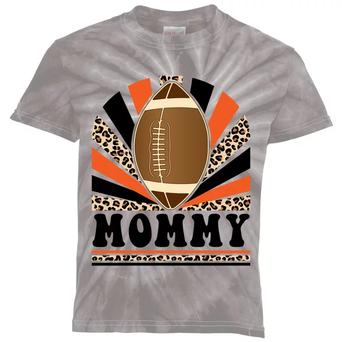 Football Mommy Proud Mommy Of A Football Game Day Vibes Gift Kids Tie-Dye T-Shirt