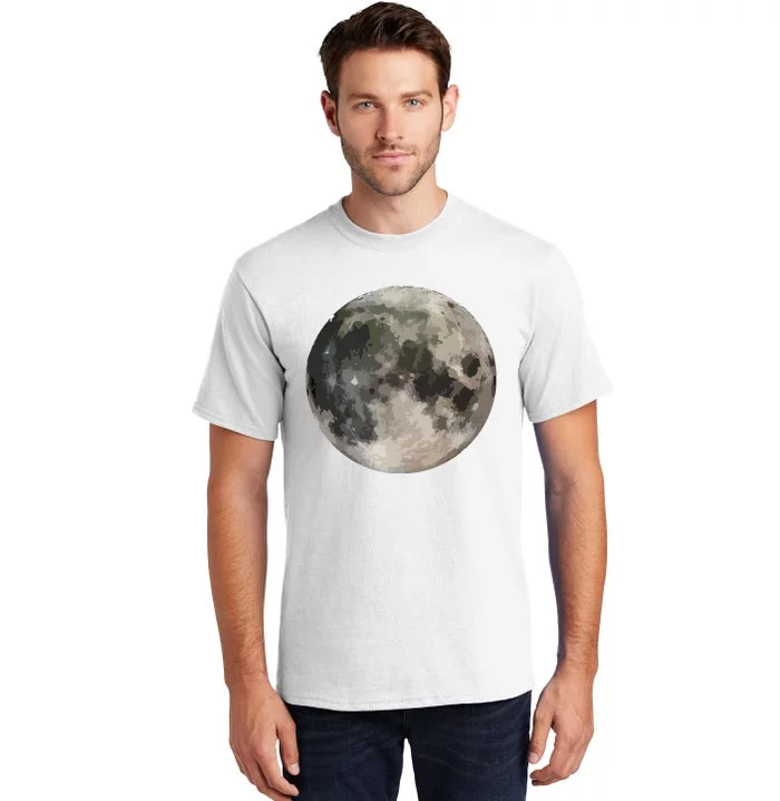 Full Moon Phase Space Love Photography Astronomy Tall T-Shirt