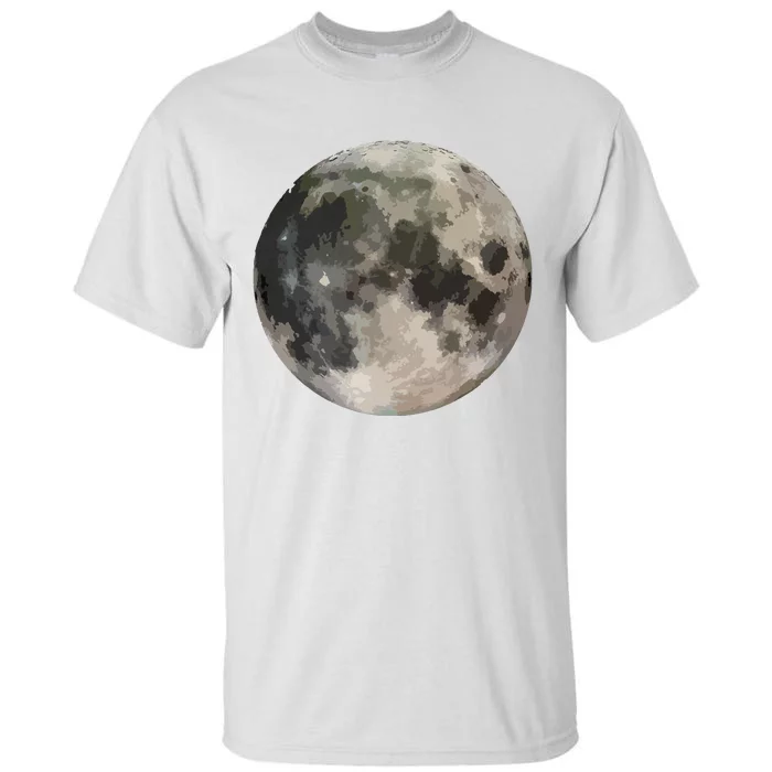 Full Moon Phase Space Love Photography Astronomy Tall T-Shirt