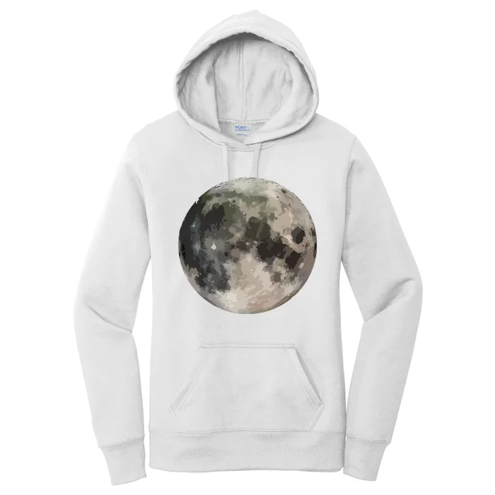 Full Moon Phase Space Love Photography Astronomy Women's Pullover Hoodie