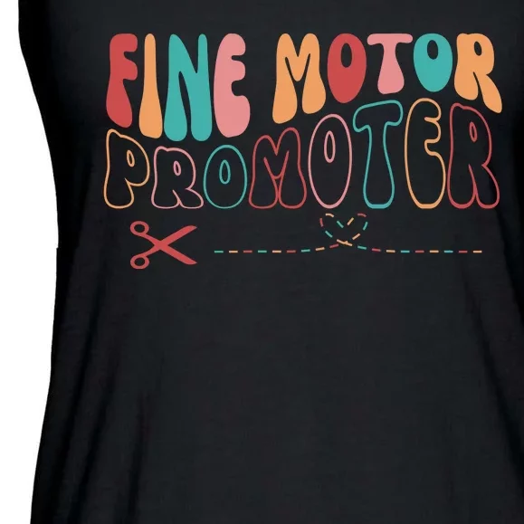 Fine Motor Promoter Ticket Funny Ladies Essential Flowy Tank