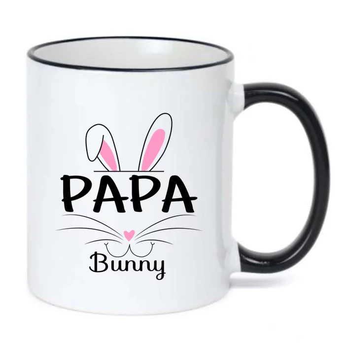 Family Matching Papa Bunny Graphic Easter Costume Papa Funny Gift Black Color Changing Mug