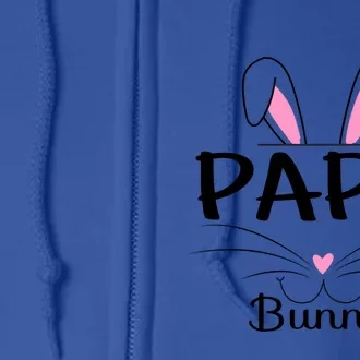 Family Matching Papa Bunny Graphic Easter Costume Papa Funny Gift Full Zip Hoodie