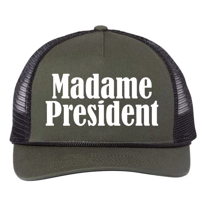 Funny Madame President Retro Rope Trucker Hat Cap