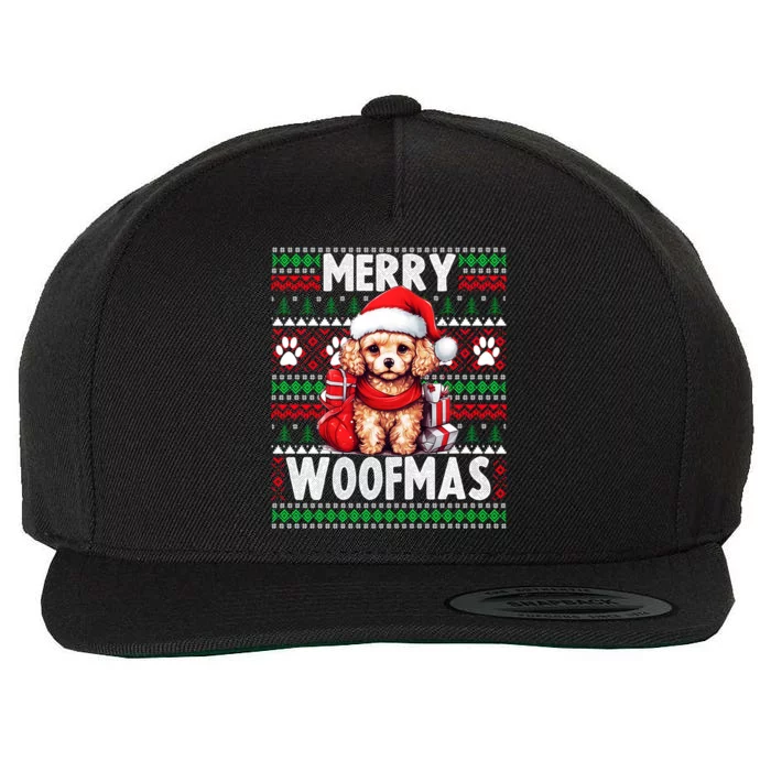 Family Matching Pajama Top Ugly Christmas Dog Poodle Gift Wool Snapback Cap