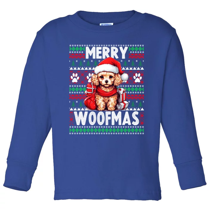 Family Matching Pajama Top Ugly Christmas Dog Poodle Gift Toddler Long Sleeve Shirt