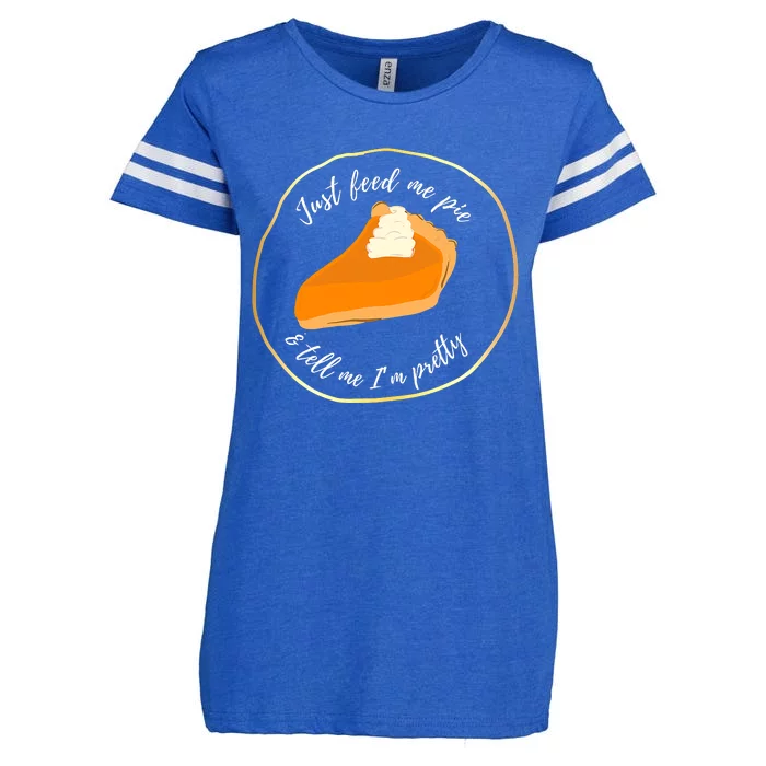 Feed Me Pie ' Tell Me I'm Pretty Enza Ladies Jersey Football T-Shirt