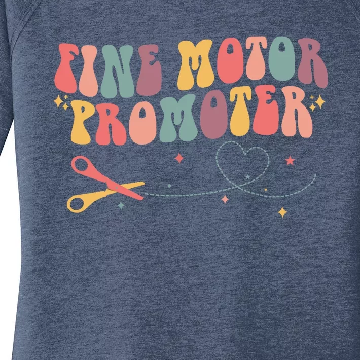 Fine Motor Promoter Occupational Therapy OT Therapist Groovy Women's Perfect Tri Tunic Long Sleeve Shirt