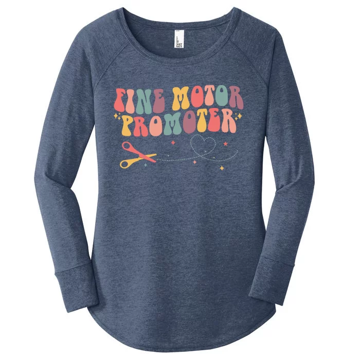 Fine Motor Promoter Occupational Therapy OT Therapist Groovy Women's Perfect Tri Tunic Long Sleeve Shirt