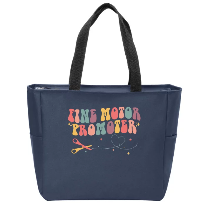 Fine Motor Promoter Occupational Therapy OT Therapist Groovy Zip Tote Bag