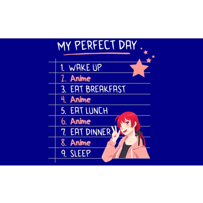 Funny My Perfect Day Anime Kawaii Funny Gift Bumper Sticker