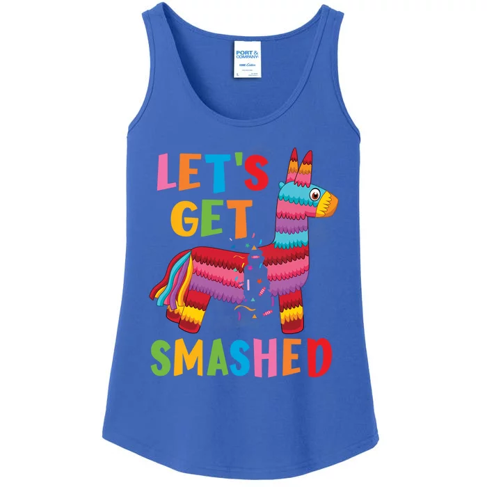 Funny Mexican Party Pinata LetS Get Smashed Gift Ladies Essential Tank