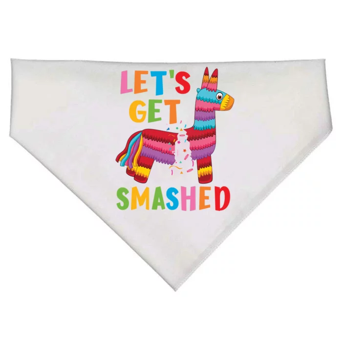 Funny Mexican Party Pinata LetS Get Smashed Gift USA-Made Doggie Bandana