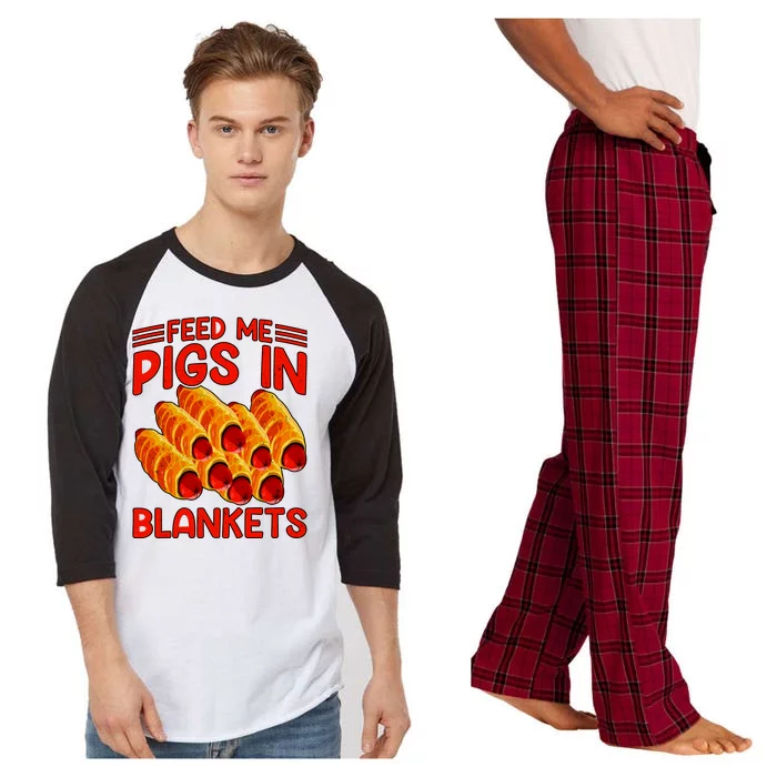 Feed Me Pigs In Blankets Raglan Sleeve Pajama Set