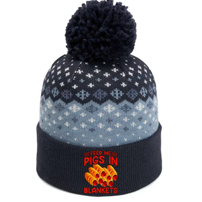 Feed Me Pigs In Blankets The Baniff Cuffed Pom Beanie