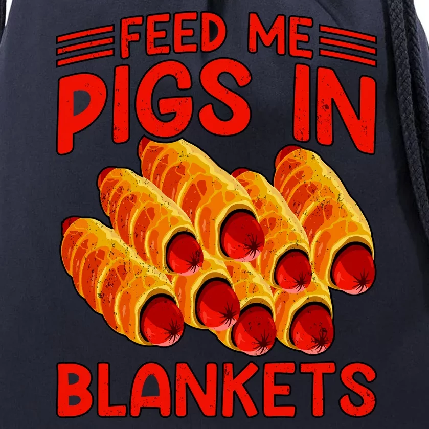 Feed Me Pigs In Blankets Drawstring Bag