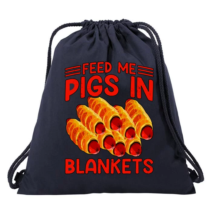 Feed Me Pigs In Blankets Drawstring Bag