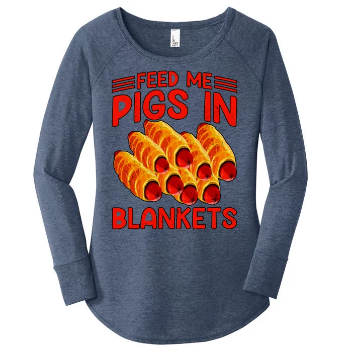 Feed Me Pigs In Blankets Women's Perfect Tri Tunic Long Sleeve Shirt