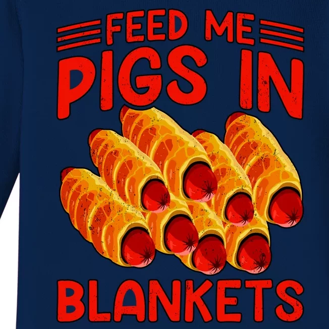 Feed Me Pigs In Blankets Baby Long Sleeve Bodysuit