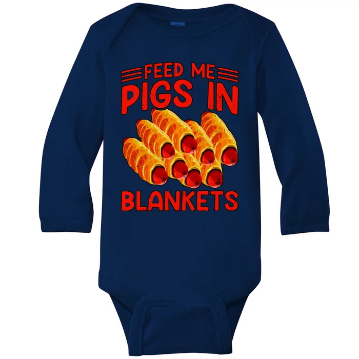 Feed Me Pigs In Blankets Baby Long Sleeve Bodysuit