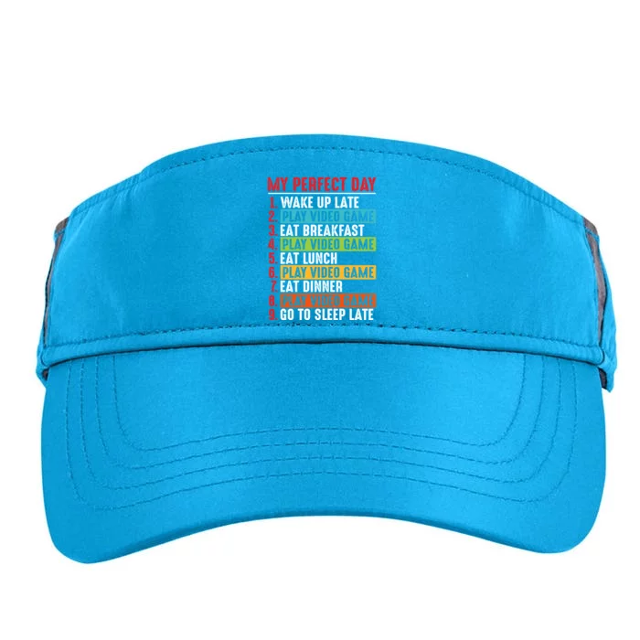 Funny My Perfect Day Video Games Gamer Gift Adult Drive Performance Visor