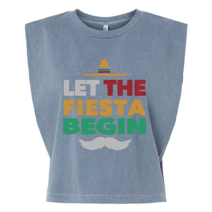 Fiesta Mexican Party Funny Cinco De Mayo Garment-Dyed Women's Muscle Tee