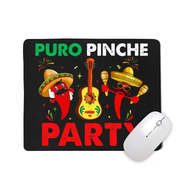 Funny Mexican Puro Pinche Party Pari Funny Retro Mousepad