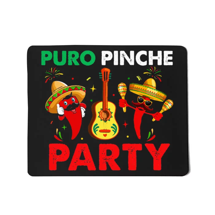 Funny Mexican Puro Pinche Party Pari Funny Retro Mousepad