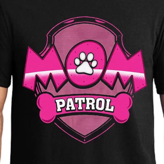 Funny Mom Patrol Dog Puppy Mom Patrol T Pajama Set