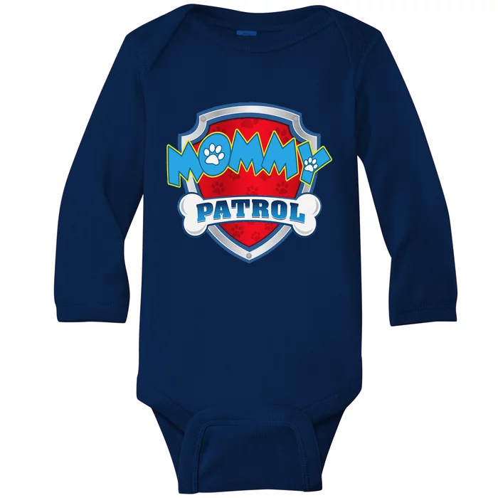 Funny Mommy Patrol Dog Mom Dad For Mom (2) Baby Long Sleeve Bodysuit