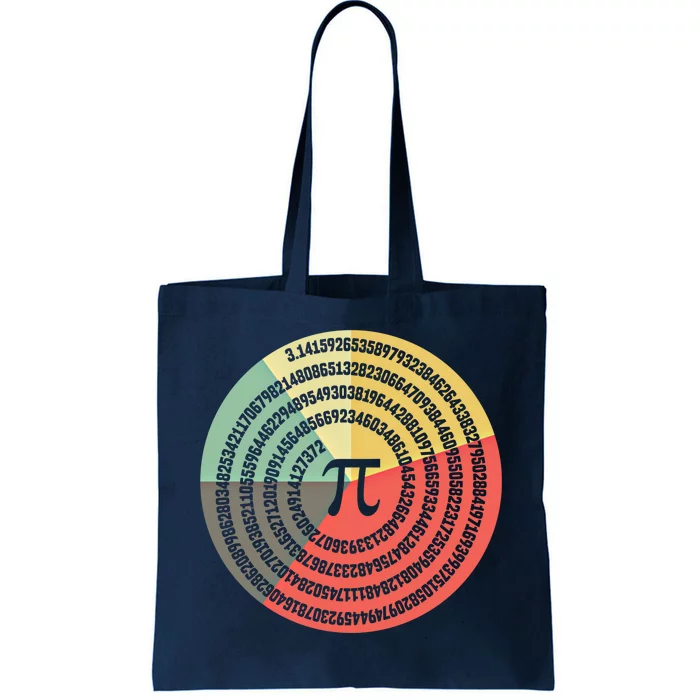 Funny Math Pie Chart Cake March 14 Design Happy Retro Pi Day Meaningful Gift Tote Bag