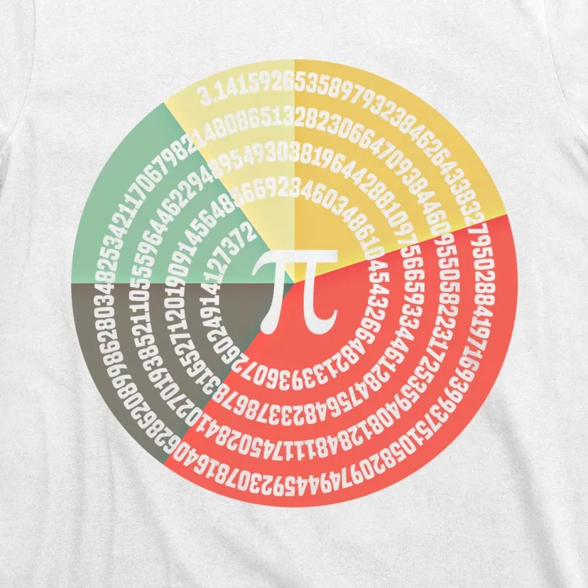 Funny Math Pie Chart Cake March 14 Design Happy Retro Pi Day Meaningful Gift T-Shirt