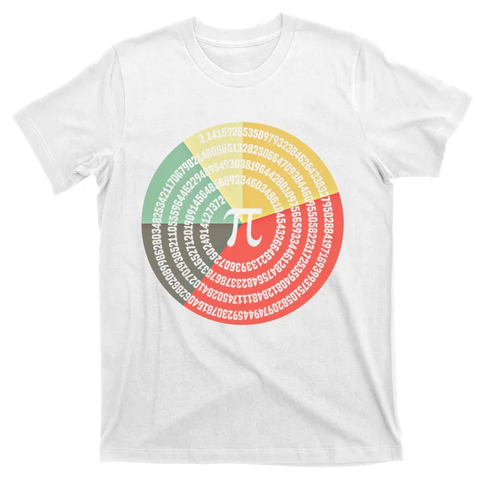 Funny Math Pie Chart Cake March 14 Design Happy Retro Pi Day Meaningful Gift T-Shirt