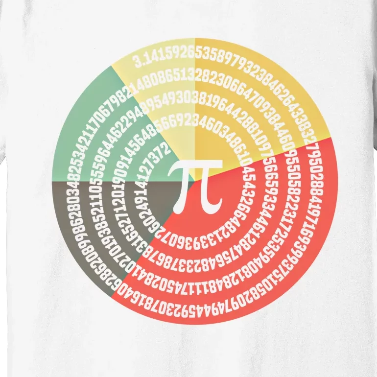 Funny Math Pie Chart Cake March 14 Design Happy Retro Pi Day Meaningful Gift Premium T-Shirt