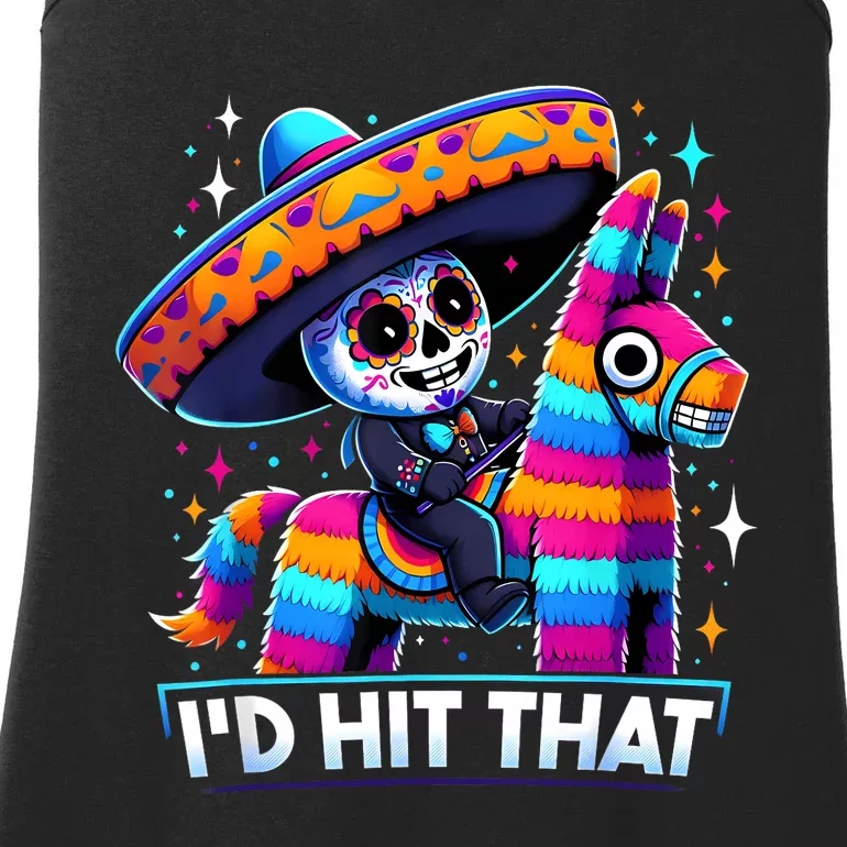 Funny Mexican Party Pinatas ID Hit That Cinco De Mayo Party Ladies Essential Tank