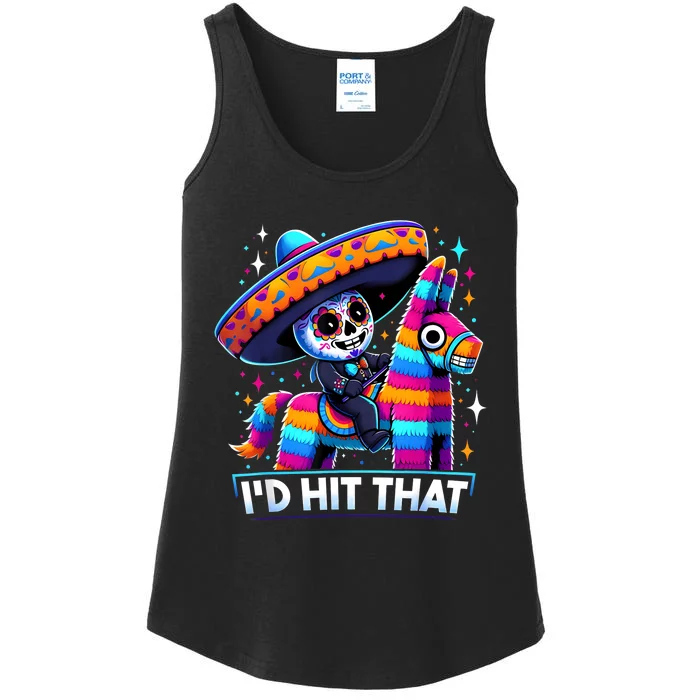 Funny Mexican Party Pinatas ID Hit That Cinco De Mayo Party Ladies Essential Tank