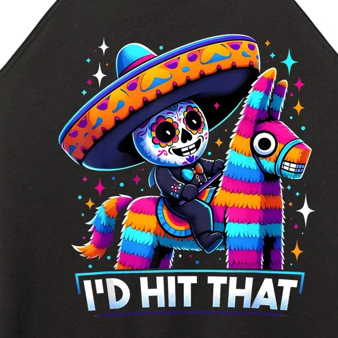 Funny Mexican Party Pinatas ID Hit That Cinco De Mayo Party Women’s Perfect Tri Rocker Tank