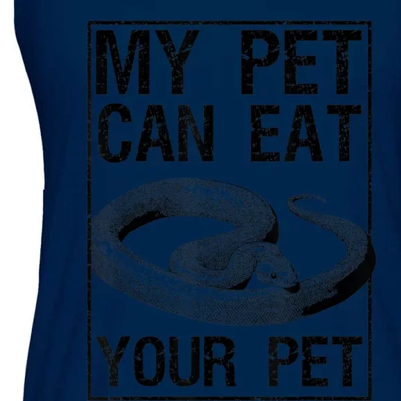 Funny My Pet Can Eat Your Pet | Cool Snake Lover Gift Owner Ladies Essential Flowy Tank