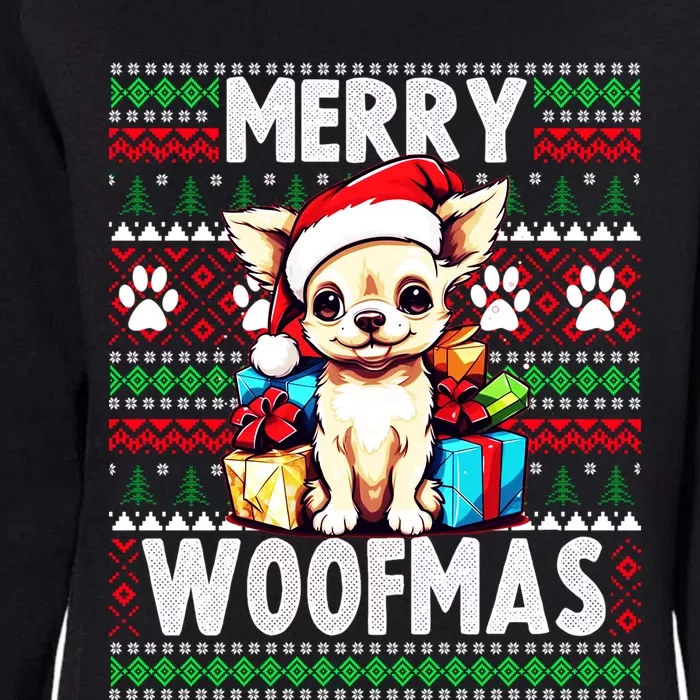 Family Matching Pajama Top Ugly Christmas Dog Chihuahua Gift Womens California Wash Sweatshirt